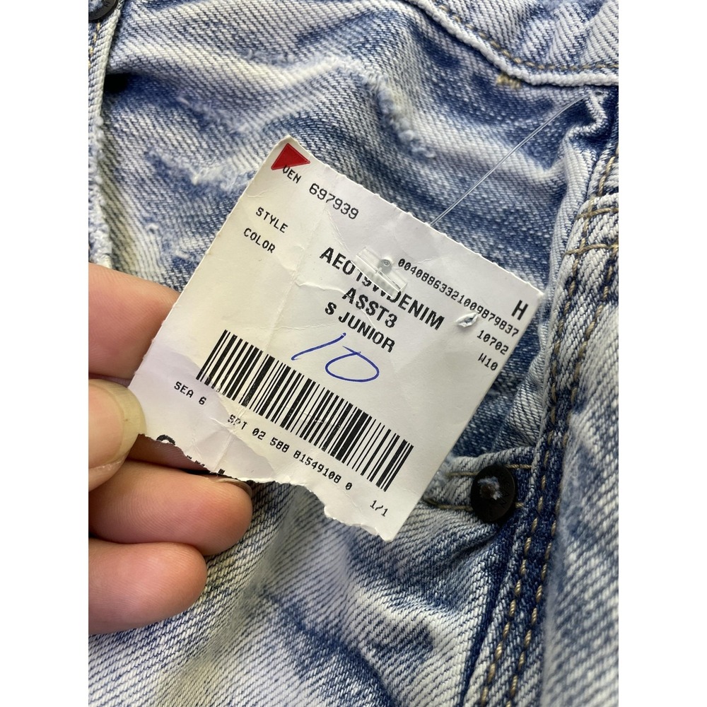 American Eagle Outfitters Jeans Womens 10 Blue Boyfriend Acid Wash Rainbow - Picture 2 of 13